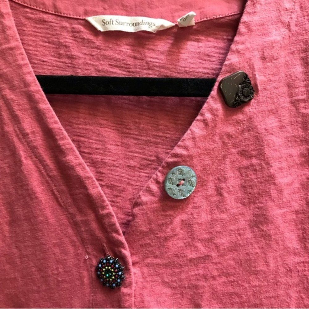 Soft Surroundings Coral Sleeveless Tunic - Picture 5 of 7